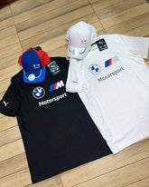 Combo 2 Kits com Camiseta e Bonés Pma BMW Motosport