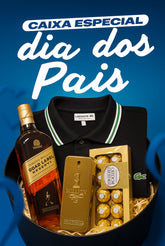 CAIXA ESPECIAL DIA DOS PAIS COM KIT BEBIDA, CHOCOLATE E PERFUME