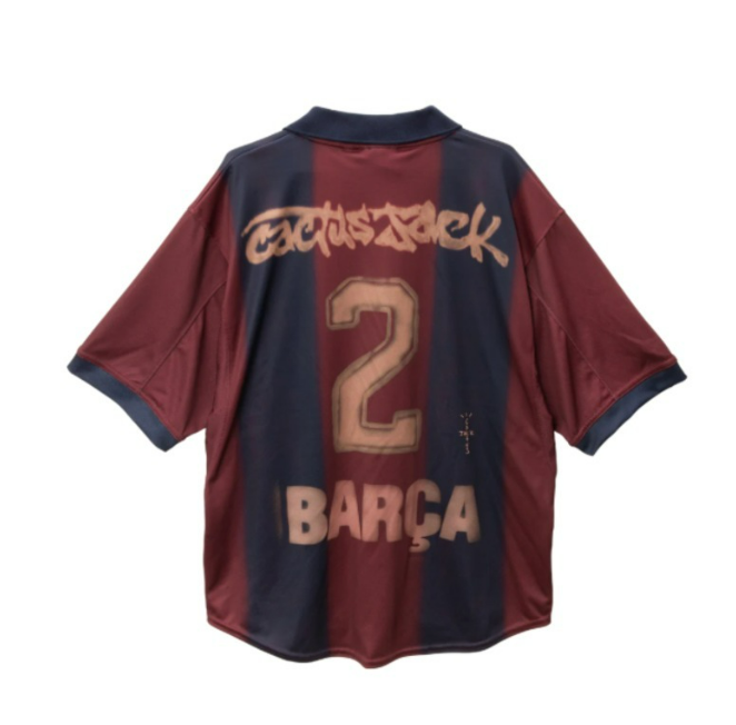 Travis Scott x NK Camiseta FC Barcelona Retro 2000/01 Home Skeleton