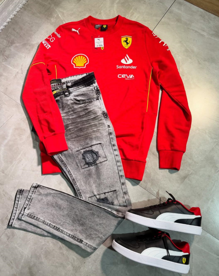 Kit Completo Pma Ferrari Scuderia com Jeans e Caven Ferrari