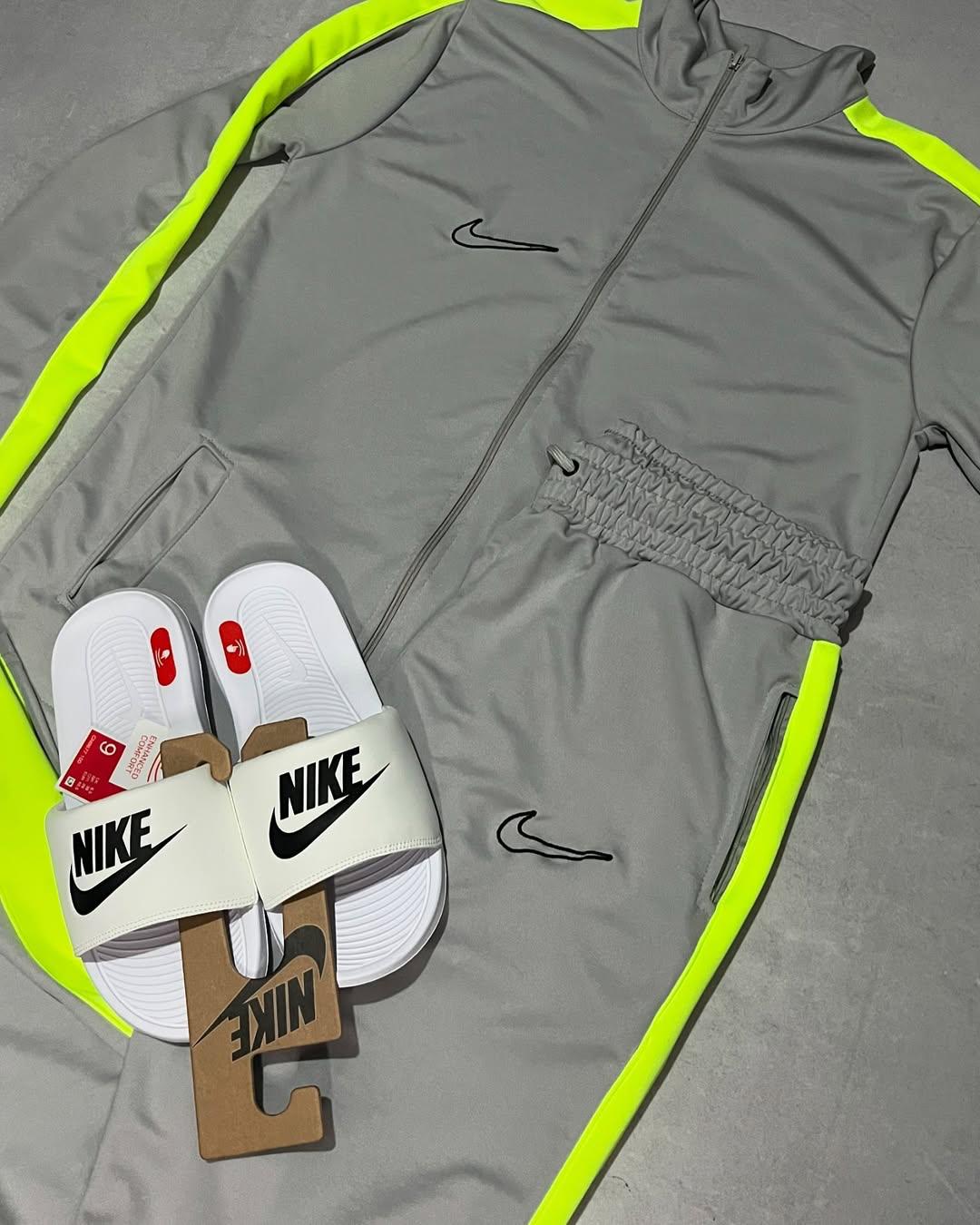 CONJUNTO NK RISCA VERDE COM SLIDE NK VICTORI ONE